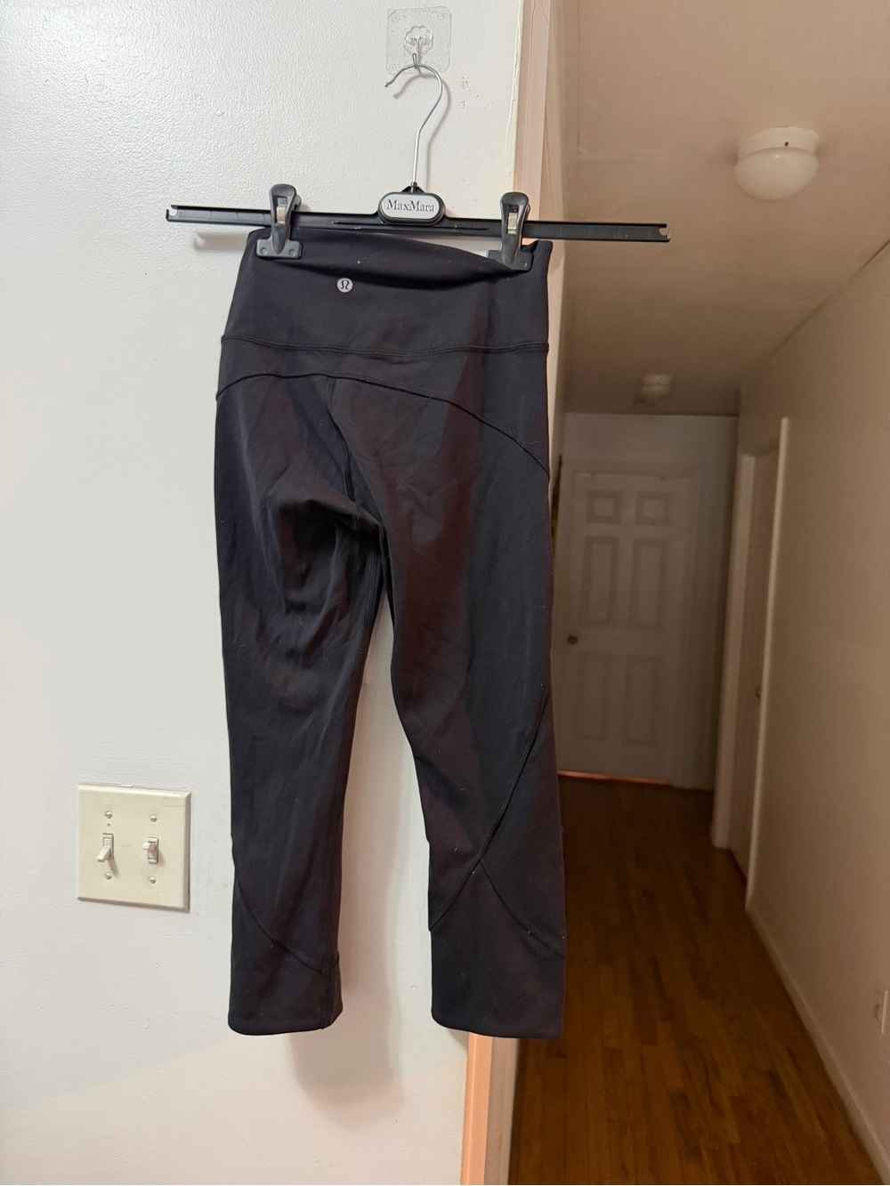 lululemon athletica Black Performance Leggings with Logo Detail